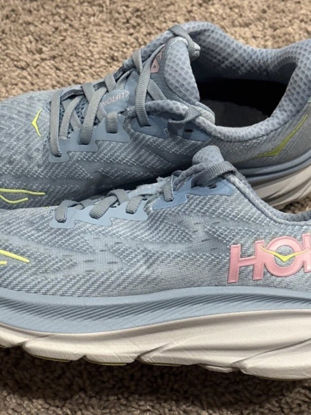 Great! Hoka One One Clifton 9 Women's Size US 7.5B Dust Pink Twilight Running
